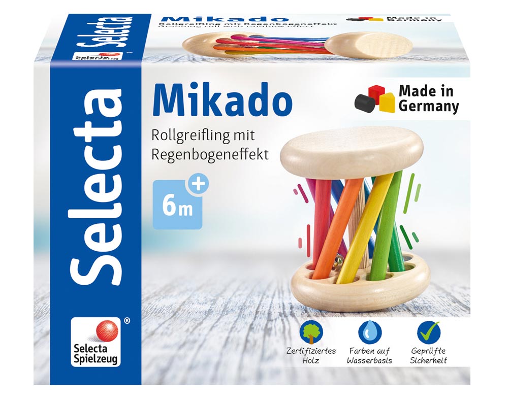 Mikado - Chaîne de landau, un boulier pour poussette en bois pour bébé  Selecta